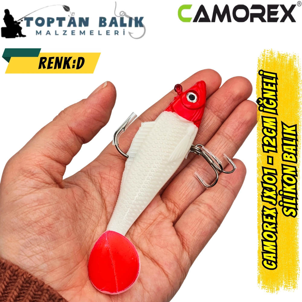Camorex JXJ01 12cm 2'li İğneli Silikon Balık (Renk: D)